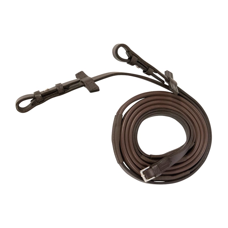 Stübben Gummizügel SlimLine 1/2" mit Zaumhaken - ebony, Größe VB/WB