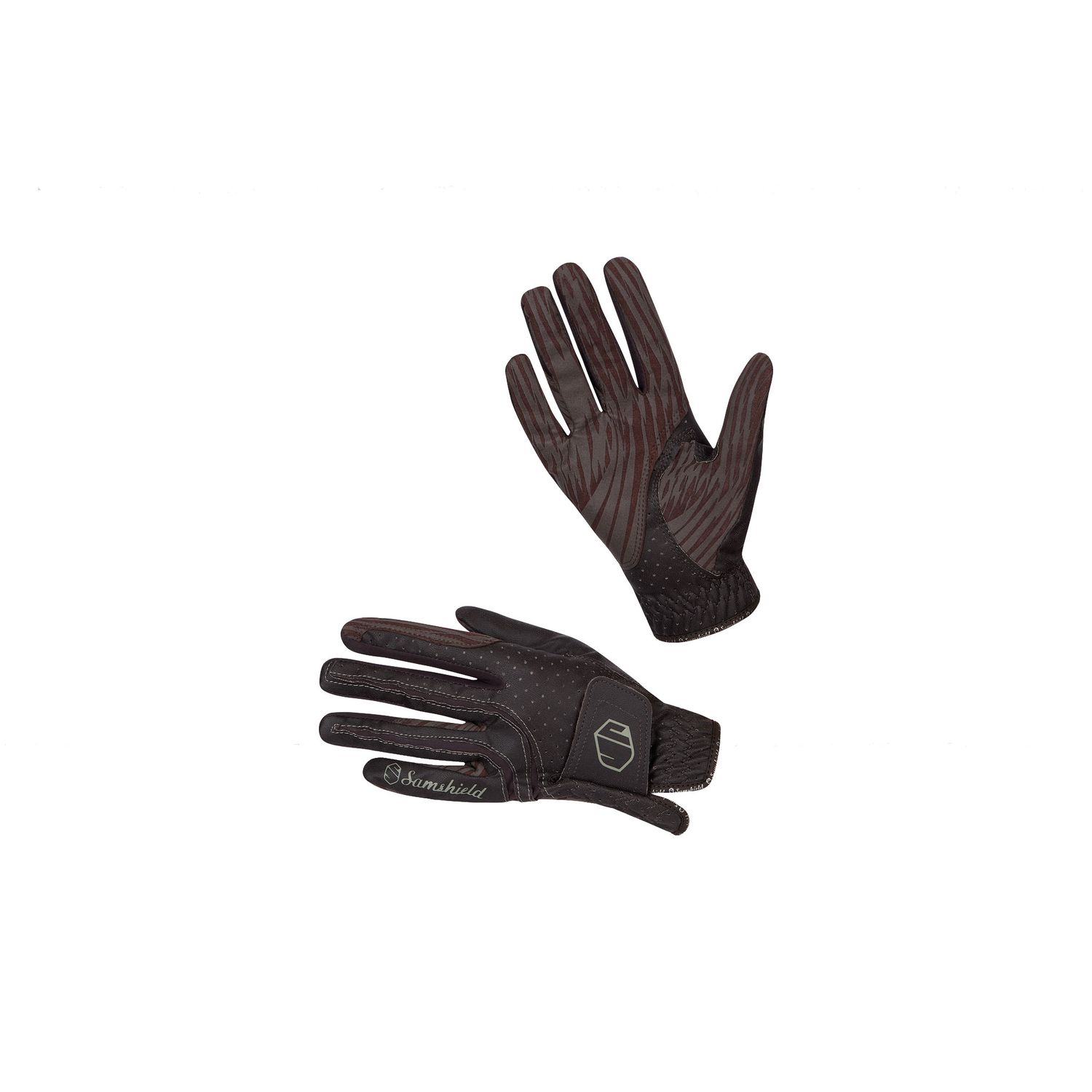 Samshield V-Skin Reithandschuhe unisex - braun, Größe 7.5