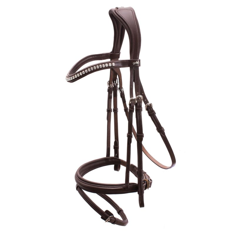 Schockemöhle Trense SP Rome Select - espresso/crystal, Größe WB