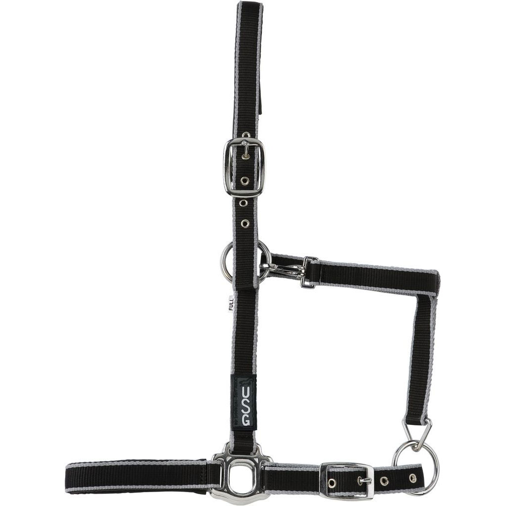 USG Halfter Classic - schwarz/silberfarben, Größe Pony