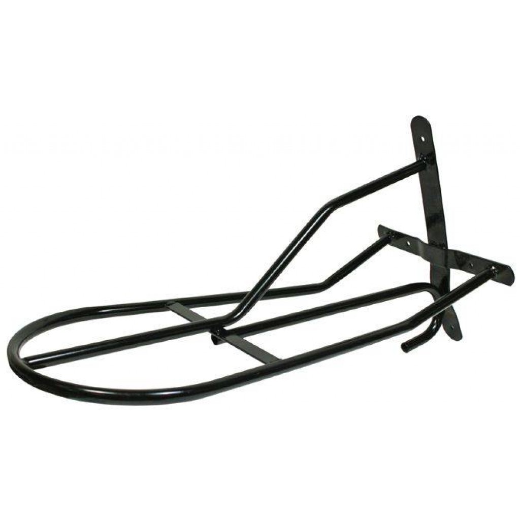 HKM Sattelhalter aus Metall, Wandmontage, schwarz