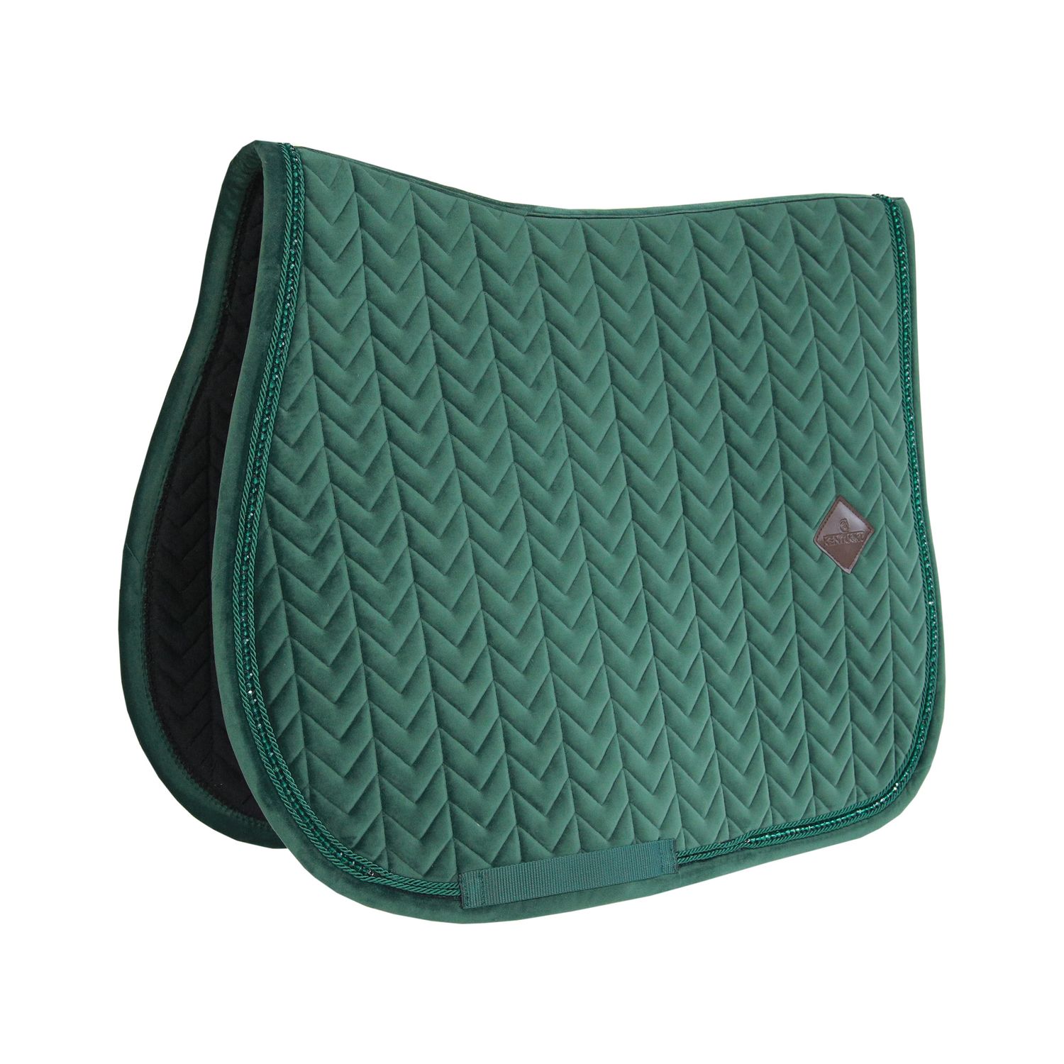 Kentucky Horsewear Schabracke Velvet Pearls - pine green, Größe SR