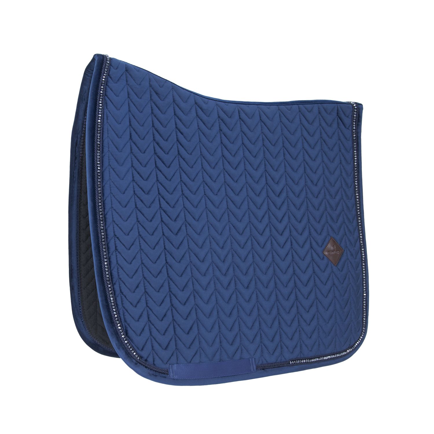 Kentucky Horsewear Schabracke Velvet Pearls - navy, Größe DR