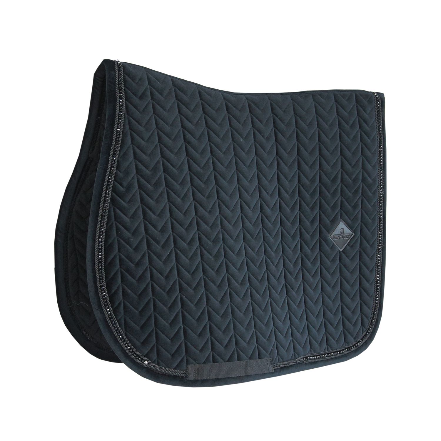 Kentucky Horsewear Schabracke Velvet Pearls - schwarz, Größe SR