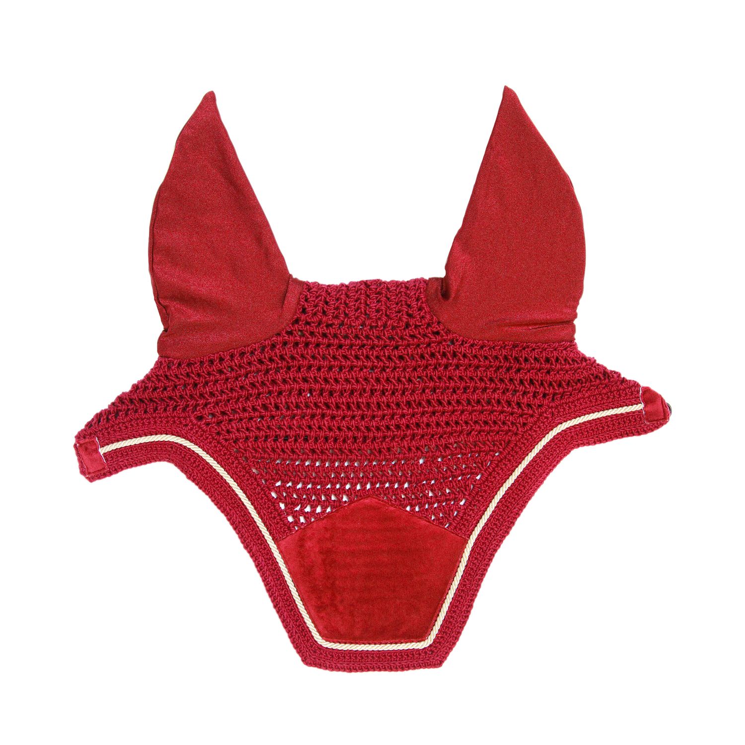 Kentucky Horsewear Fliegenohren Wellington Velvet - rot, Größe Pony