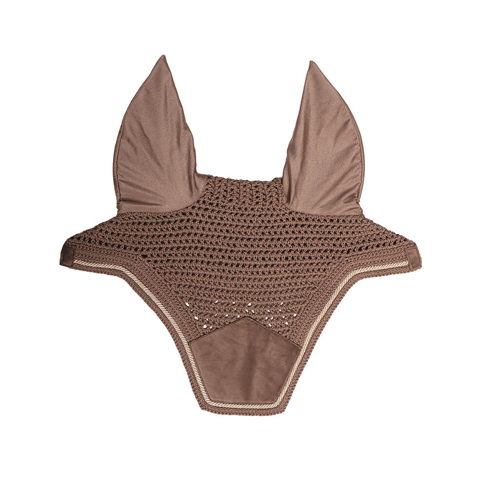 Kentucky Horsewear Fliegenohren Wellington Velvet - beige, Größe Full