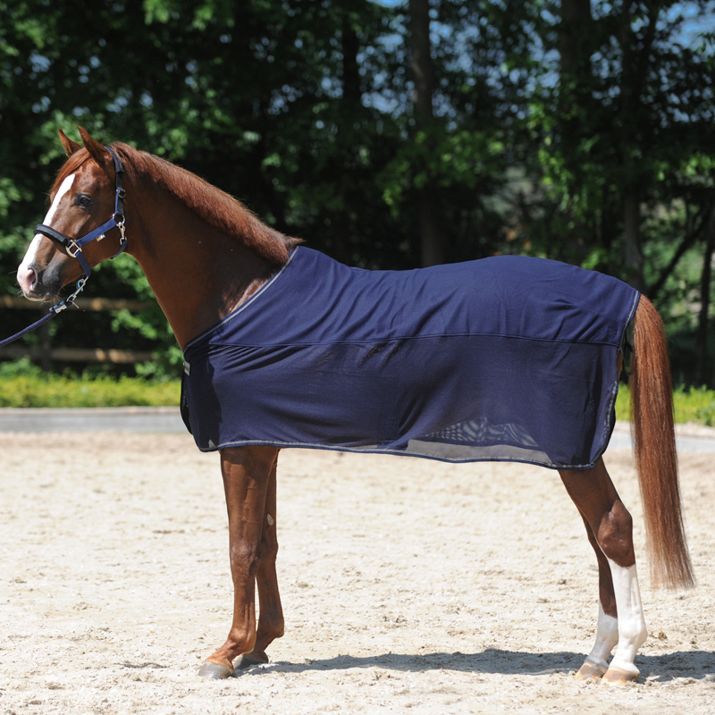 Kavalkade Fly'n Fleece Fliegendecke mit Fleecerücken - marine-marine, Größe 135